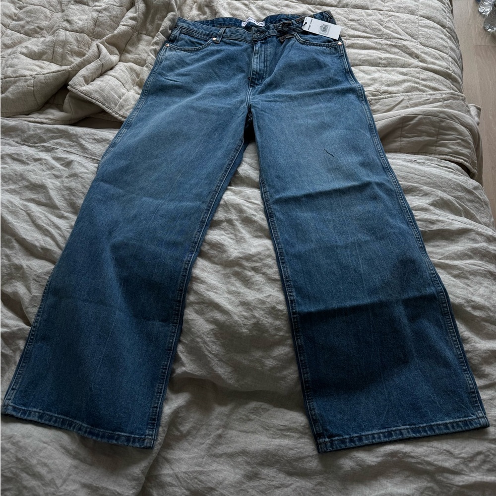 New STAUDxWrangler 31x32 Straight Blue Denim Jeans